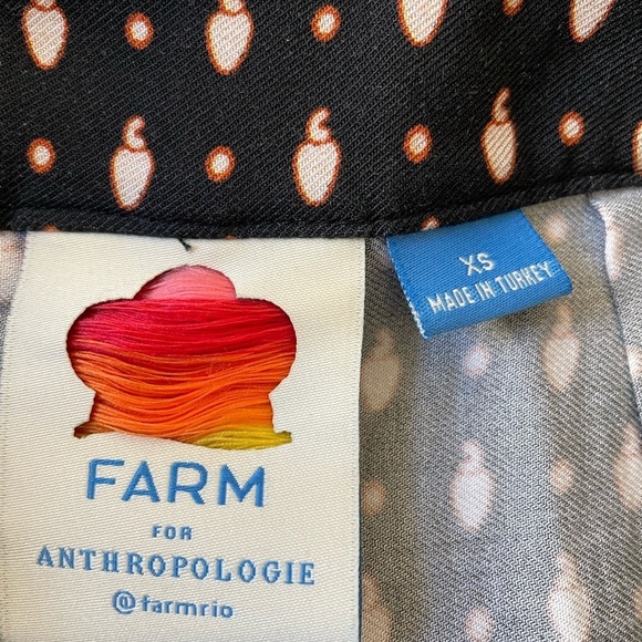 Farm Rio Tucker Paperbag Pants Fruits Belted Crop Size XS - Picture 5 of 13